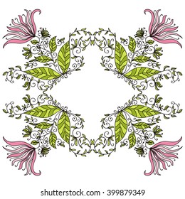 Floral nature pattern card vector illustration