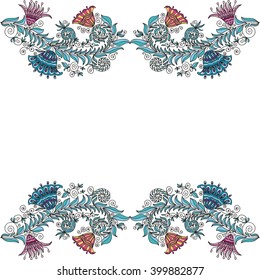 Floral nature pattern card vector illustration