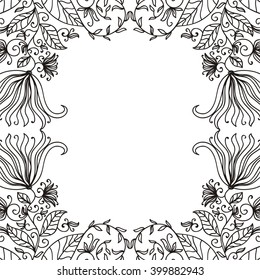 Floral nature pattern card vector illustration