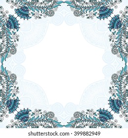 Floral nature pattern card vector illustration