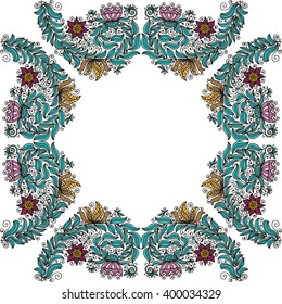 Floral nature pattern card vector illustration