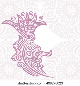 Floral nature pattern card vector illustration