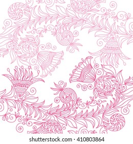 Floral nature pattern card vector illustration