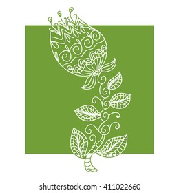 Floral nature pattern card vector illustration