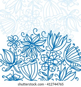 Floral nature pattern card vector illustration