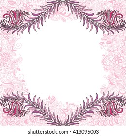 Floral nature pattern card vector illustration