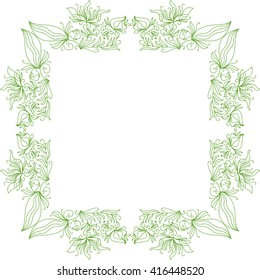 Floral nature pattern card vector illustration