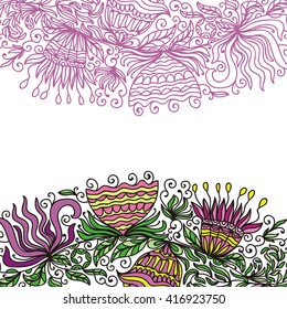 Floral nature pattern card vector illustration