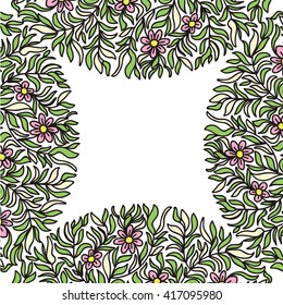 Floral nature pattern card vector illustration