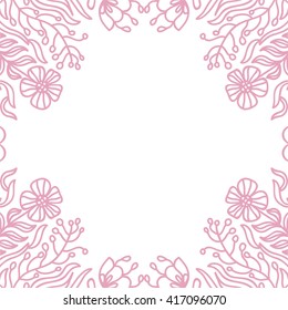 Floral nature pattern card vector illustration