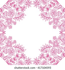 Floral nature pattern card vector illustration