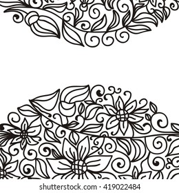 Floral nature pattern card vector illustration