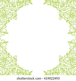 Floral nature pattern card vector illustration