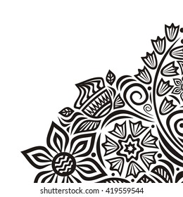 Floral nature pattern card vector illustration