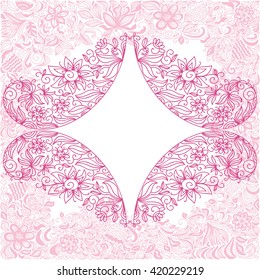 Floral nature pattern card vector illustration