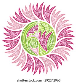 Floral nature pattern design element vector illustration