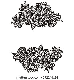 Floral nature pattern design element vector illustration
