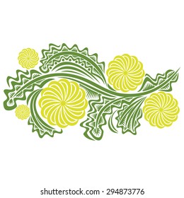 Floral nature pattern design element vector illustration