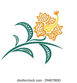 Floral nature pattern design element vector illustration
