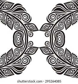 Floral nature pattern design element vector illustration