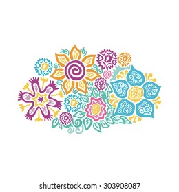 Floral nature pattern design element vector illustration