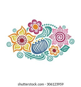 Floral nature pattern design element vector illustration