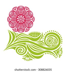 Floral nature pattern design element vector illustration