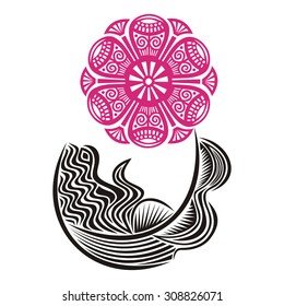 Floral nature pattern design element vector illustration