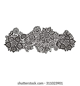 Floral nature pattern design element vector illustration