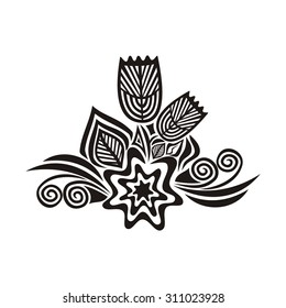 Floral nature pattern design element vector illustration