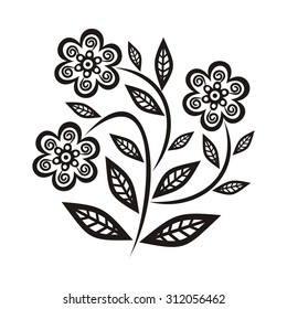 Floral nature pattern design element vector illustration