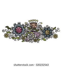 Floral nature pattern design element vector illustration