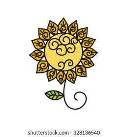 Floral nature pattern design element vector illustration