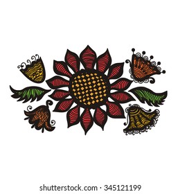 Floral nature pattern design element vector illustration