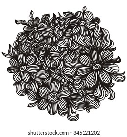 Floral nature pattern design element vector illustration