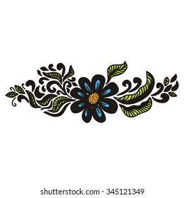 Floral nature pattern design element vector illustration