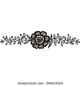 Floral nature pattern design element vector illustration