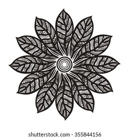 Floral nature pattern design element vector illustration