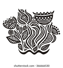 Floral nature pattern design element vector illustration