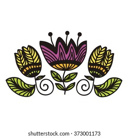 Floral nature pattern design element vector illustration