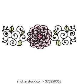 Floral nature pattern design element vector illustration
