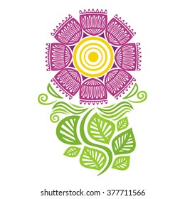 Floral nature pattern design element vector illustration