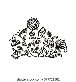 Floral nature pattern design element vector illustration