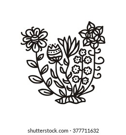 Floral nature pattern design element vector illustration