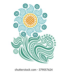 Floral nature pattern design element vector illustration