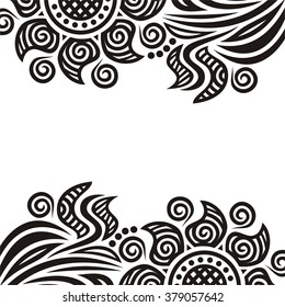 Floral nature pattern design element vector illustration