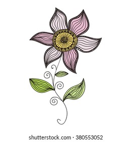 Floral nature pattern design element vector illustration