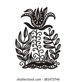 Floral nature pattern design element vector illustration