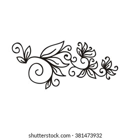 Floral nature pattern design element vector illustration