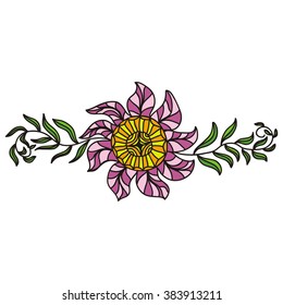 Floral nature pattern design element vector illustration